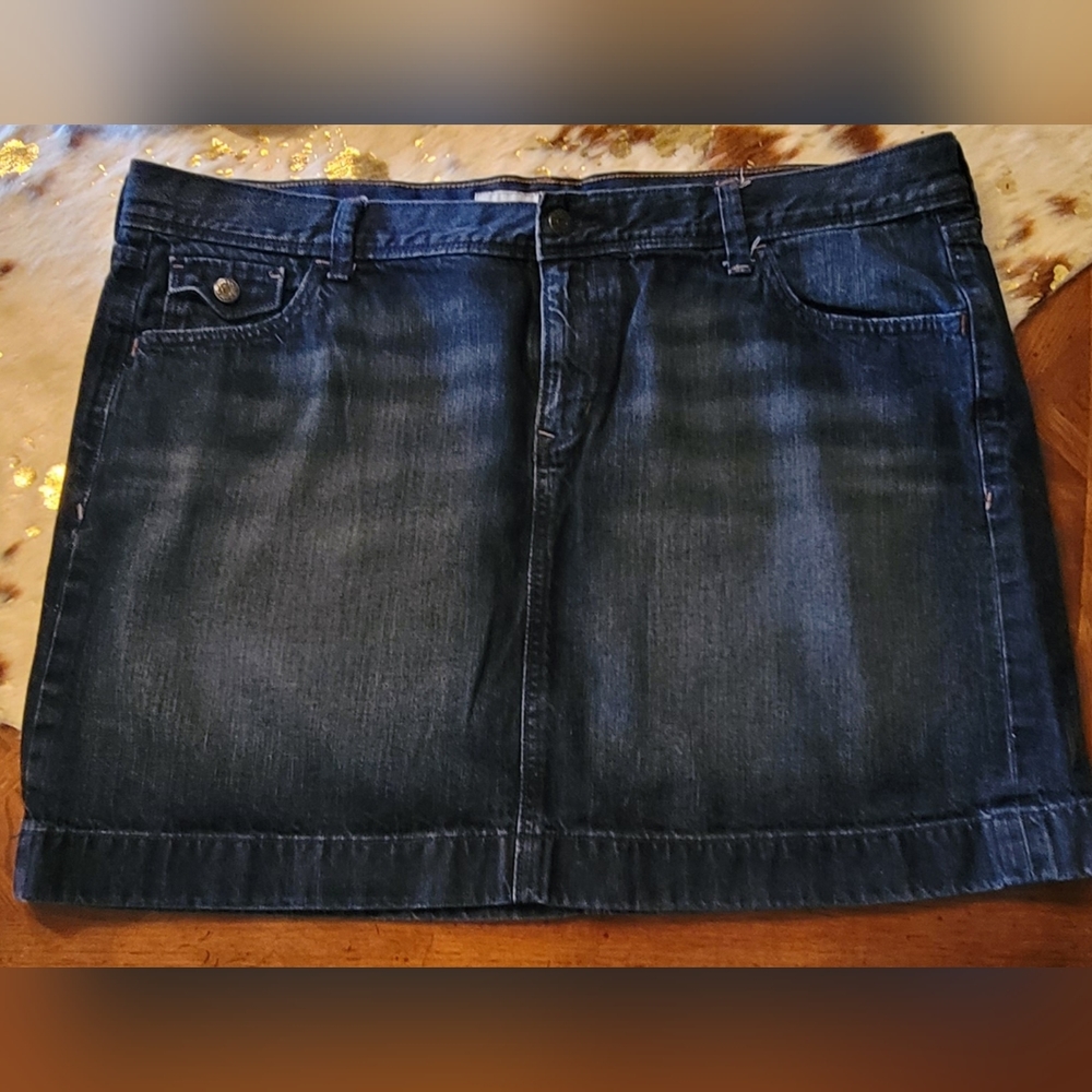 Woman's Old Navy Jean Mini Skirt Plus Size